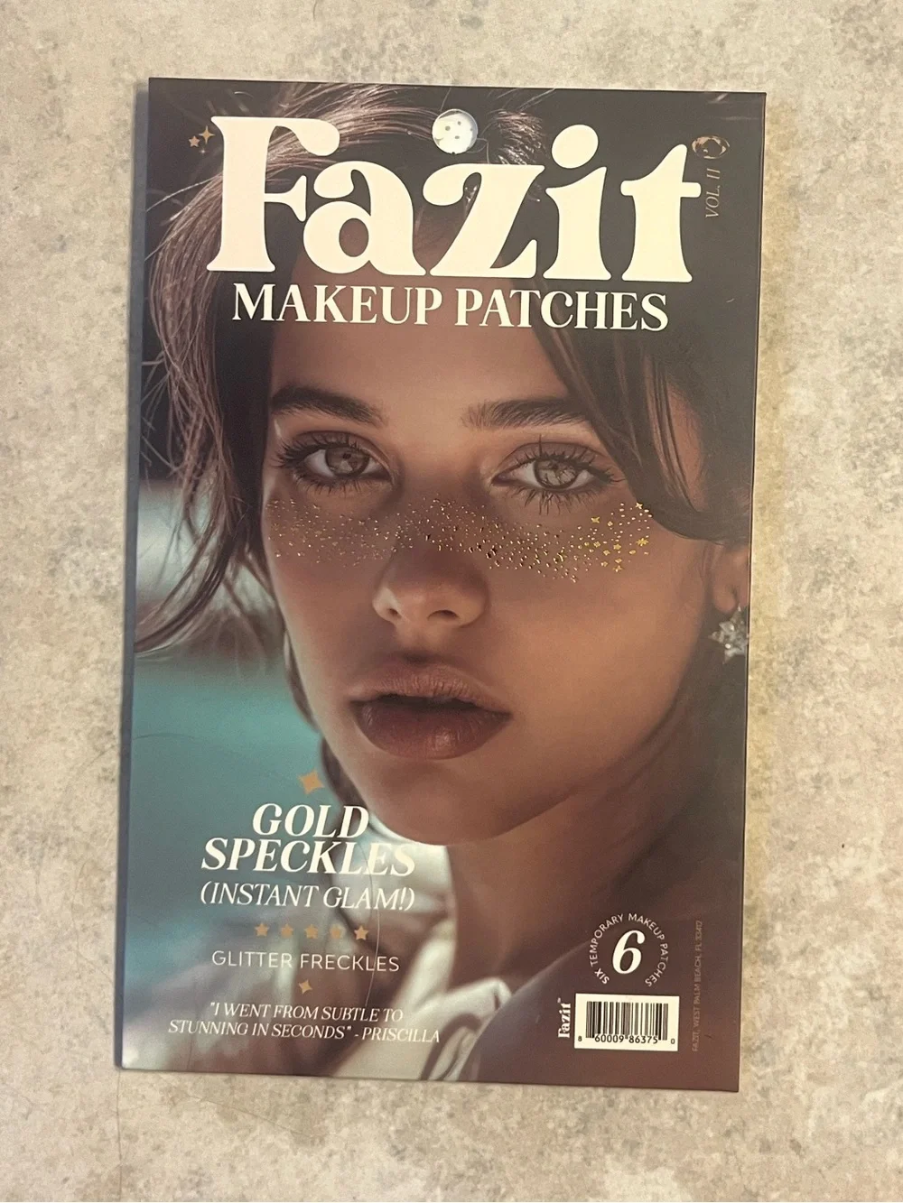 NEW Fazit Glitter Speckle Makeup Patches in Gold xTWO
